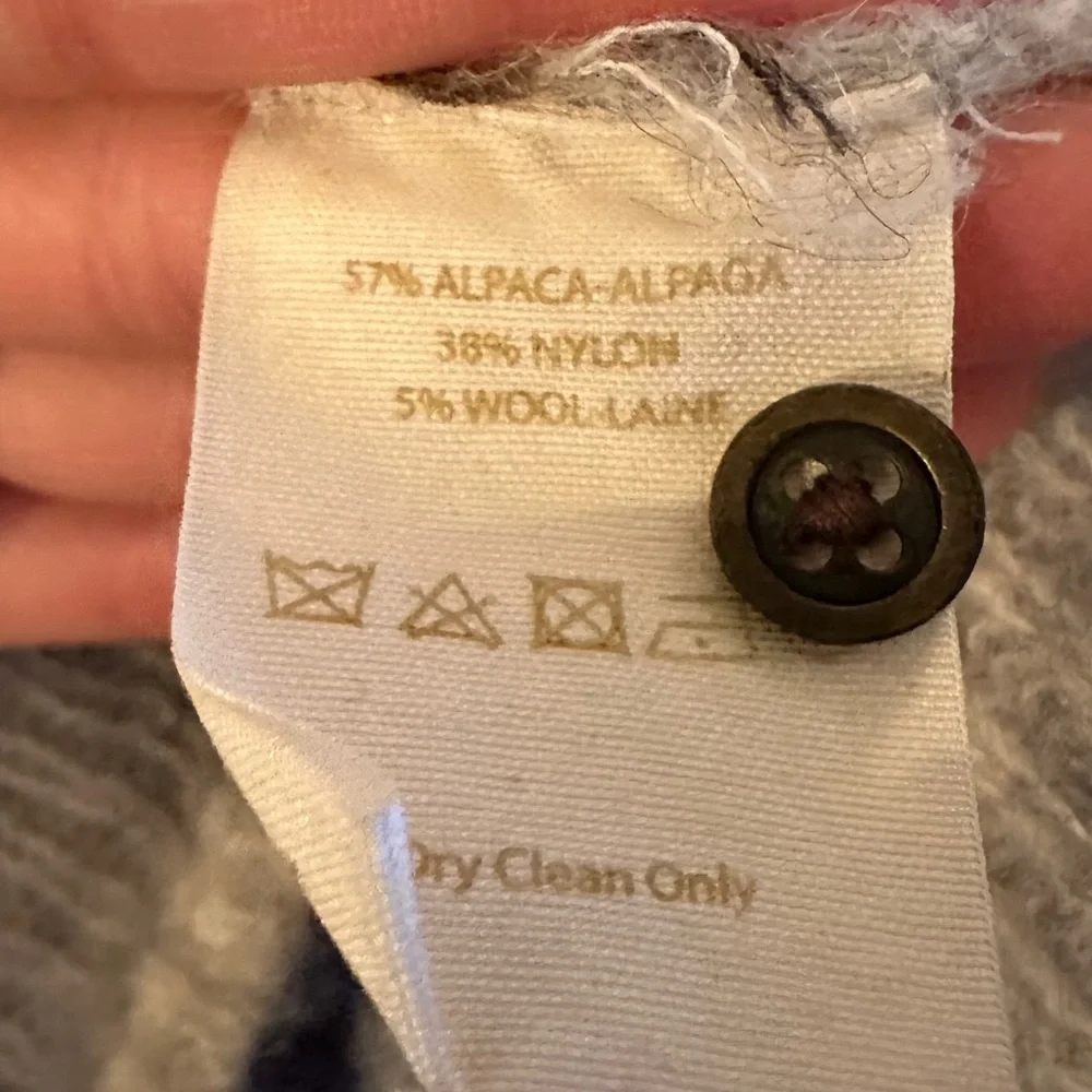 Striped V-Neck Button-Up Sweater - Picture 5 of 9